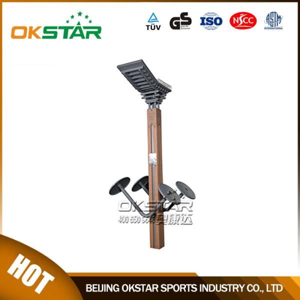 Buy cheap wooden street lamp outdoor fitness spinner from wholesalers