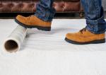 Buy cheap 2mil 36inch Clear Carpet Protection Film Temporary Carpet Protective Self Adhering Film from wholesalers