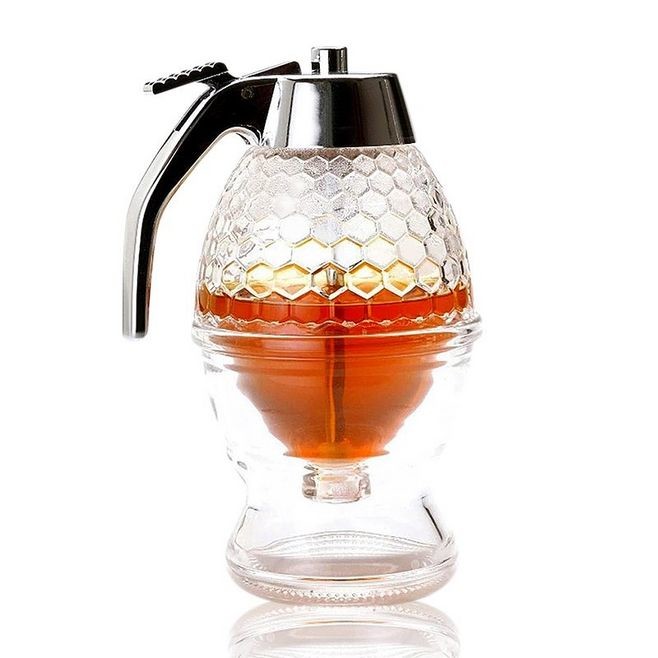 Portable Juice Bee Storage Glass Drip Bottles / 200ML Plastic Honey Dispenser