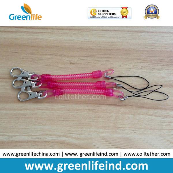 Buy cheap Rose Red Slim Coil Key Chain W/Mini Lobster Claw Tether from wholesalers