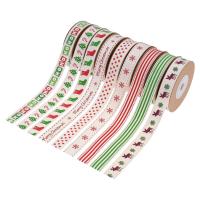 Buy cheap 15mm*3y Christmas Gift Ribbon Printed White Cotton Ribbon For Presents product