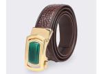New alligator leather fashion casual belt alloy automatic buckle crocodile men's