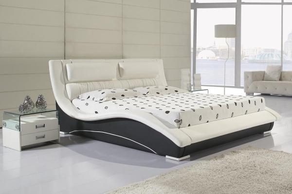 Buy cheap top sale modern pu leather bed bedroom furniture B07 from wholesalers