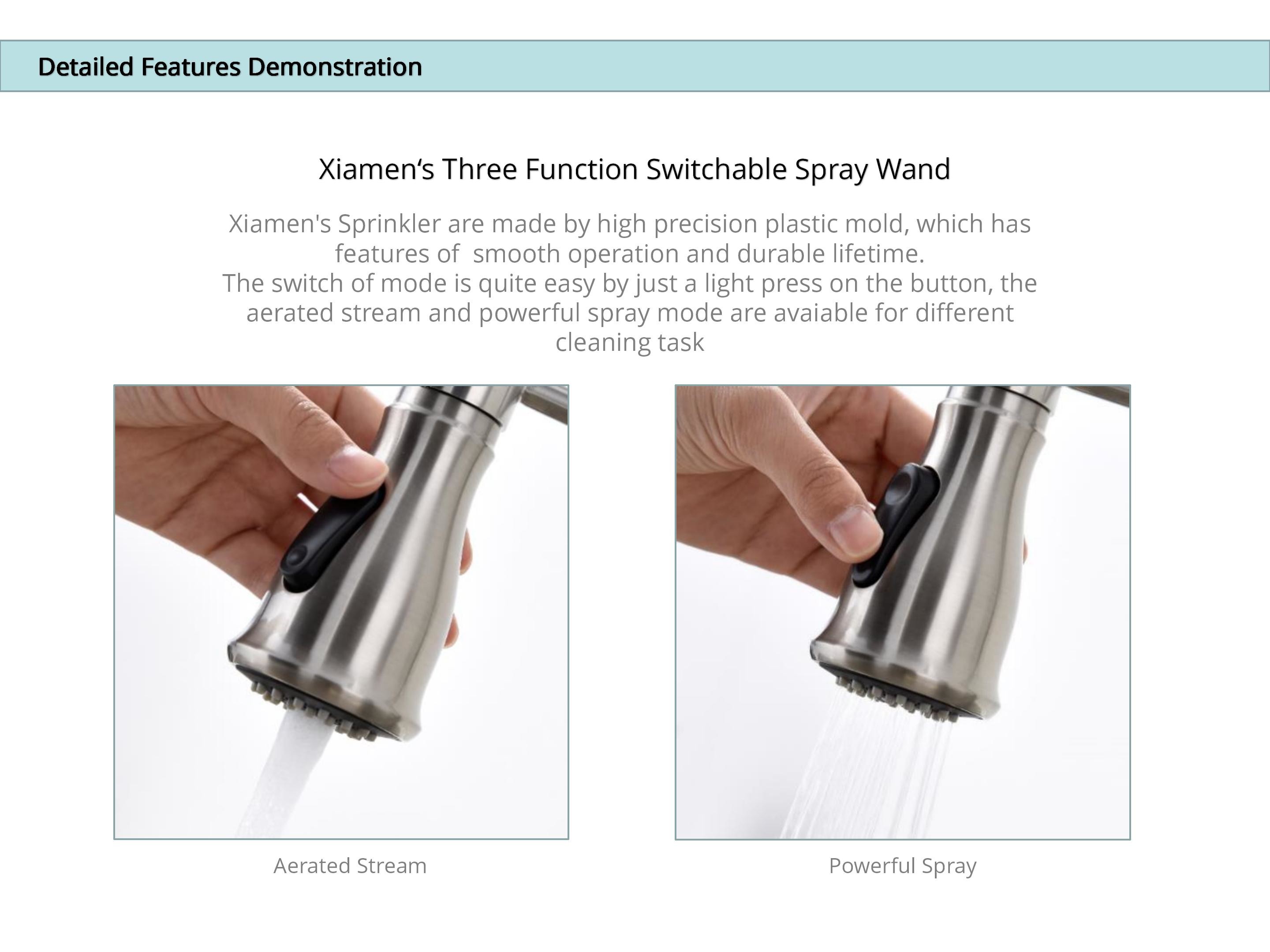 Two Mode Sprayer Kitchen Bar Faucets SUS304 Stainless Steel Touch Control Taps