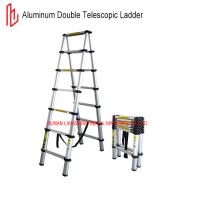 Buy cheap Aluminium 6063 Double Telescopic Ladder 150kg Max Loading 1.5m - 7.0m Length product