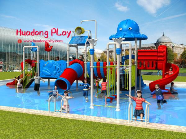 Fashionable Water Park Playground Equipment Stainless Screws Anti - Static For