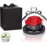 Buy cheap Customized Wooden Base Eternal Rose Preserved Rose in Beautiful Creative Design Strong Glass Dome Gift from wholesalers