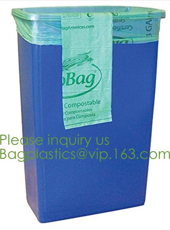 100% Eco-friendly Material Certified PLA Compostable Bag,Corn Starch T Shirt Bag Meet EN13432 BPI Biodegradable And Comp