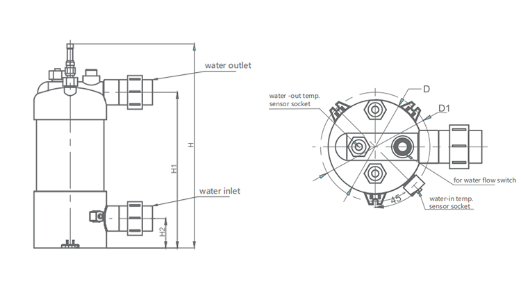 Corrosion Resistant Titanium Heat Exchanger 10.5KW With Pure Titanium Seamless Tube