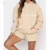 Buy cheap Cotton Fleece Puff Print Hoodies 2 Piece Set 100% Polyester Women Sportswear from wholesalers