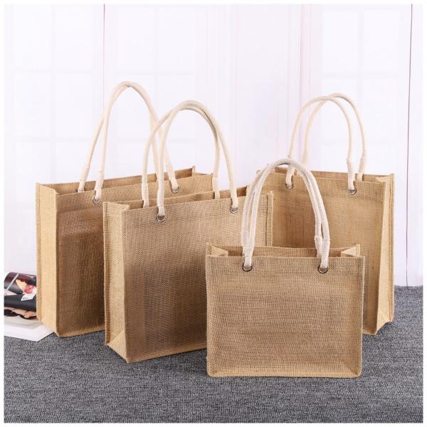 Buy cheap Silk Screen Jute Tote Bag from wholesalers
