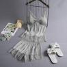 Buy cheap Summer Sleeveless Ice Silk Sexy Suspenders Knickers Lace Satin Pajama Set For Women from wholesalers