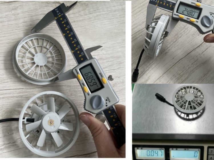 Japanese Brushless Motor Air Conditioning Vest Fan Small Two Fans In One Lightweight