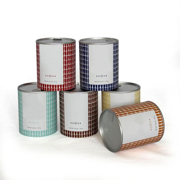 Buy cheap CMYK Printing Kraft Paper Tube Packaging With Aluminum Foil Lids from wholesalers