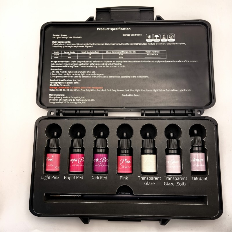 Gum Shade Kit-7Piece Set Achieve Natural Restoration Effect with Good Gloss Retention