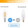Buy cheap C35 led filament bulb candelabra light 4W LED Filament Candle Bulb E14 Clear Vintage lamp from wholesalers