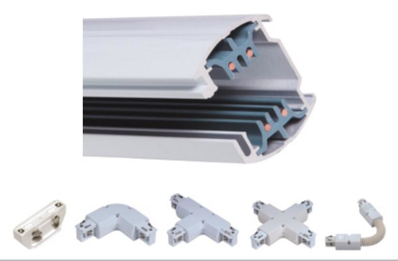 Track Rail High Power LED Track Light , 2 Wire Track Lighting 3M For Large Shopping Malls