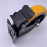 Medium Duty Brake 100mm Polyurethane Industrial Caster Wheel