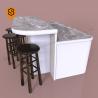 Buy cheap Antibacterial Solid Surface Bar Counter Artificial Stone Marble Small Bar Counter from wholesalers