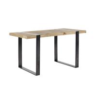 Buy cheap Natural Waterproof Pine Wood Dining Room Tables Matt Light Iron Legs Original product