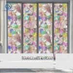 Building Decoration Mosaic Glass Panels Window Art with Metal Frame