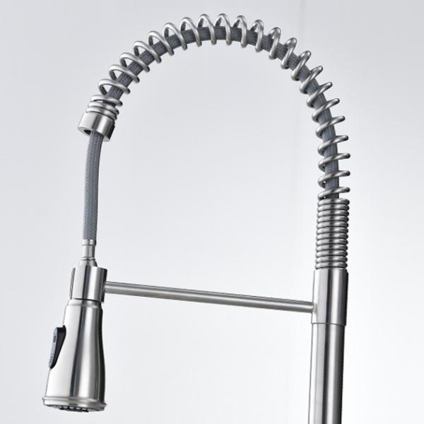 Buy cheap 360 Degree Swiveling Spring Coil Kitchen Faucet CUPC Ceramic Cartridge Water Tap from wholesalers