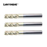 Buy cheap Hrc63 CNC Solid Carbide End Mills R1.0 10mm 12mm 4 Flute Corner Radius Cutting from wholesalers