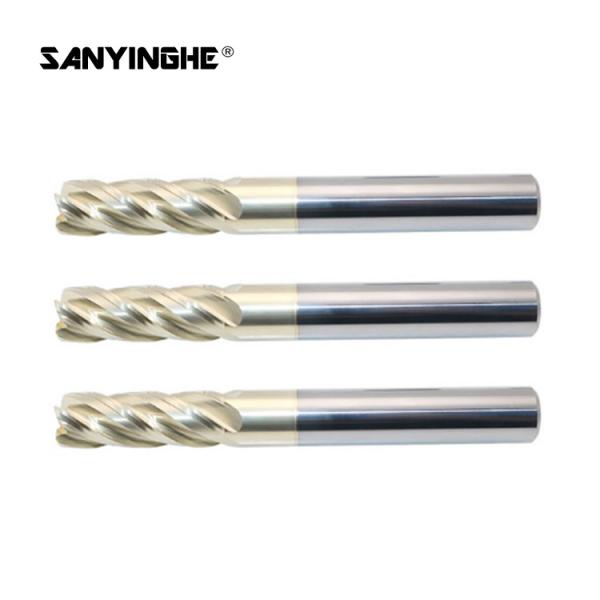 Buy cheap Hrc63 CNC Solid Carbide End Mills R1.0 10mm 12mm 4 Flute Corner Radius Cutting Tool from wholesalers