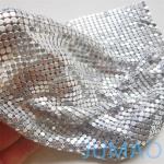 Aluminum Metal Sequin Curtains For Architecture Metallic Silver