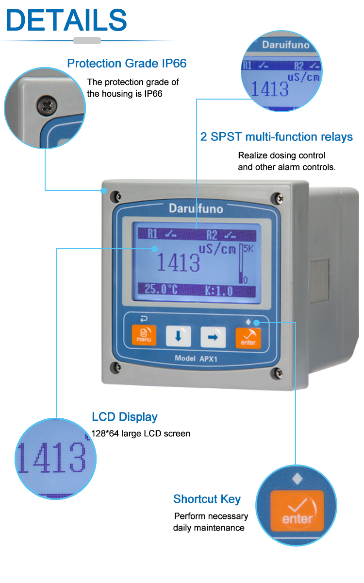 Analog Data Record Conductivity Meter For Pure Water Ultra Pure Water
