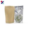 Buy cheap ASTM Kraft Paper Front Clear Stand Up Zipper Pouch Tear Notch Food Grade from wholesalers