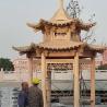 Buy cheap Chinese 4m X 3m Wooden Gazebo Grey Clay Roof Tiles Japanese Garden Pagoda from wholesalers