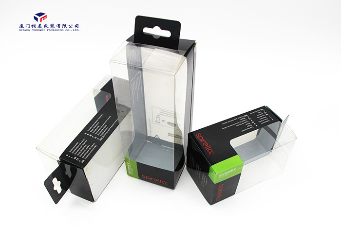 UV Printing Plastic Retail Packaging Boxes With Hang Strip Convenient To Display