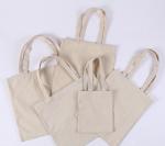 Canvas Fabric Organic Tote Cotton Grocery Bag Women Shopping 30cm