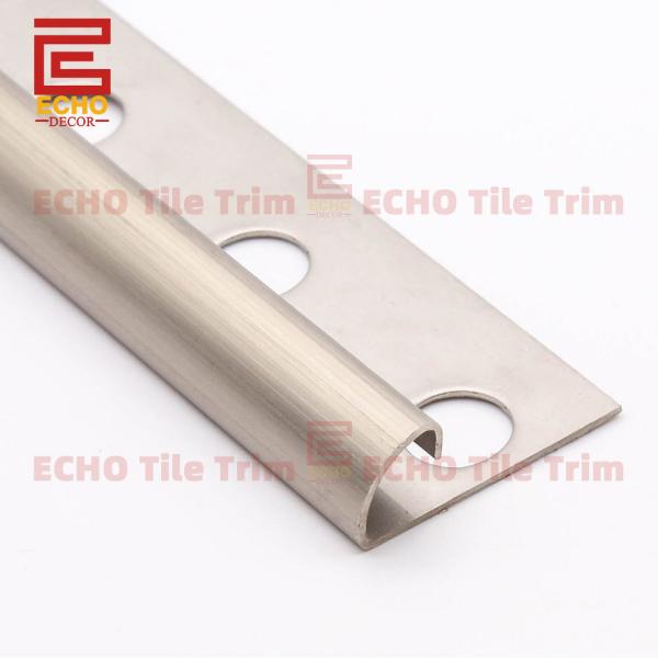 Buy cheap Bullnose Tile Edging Brushed Stainless Steel Tile Trim 10mm Matte from wholesalers