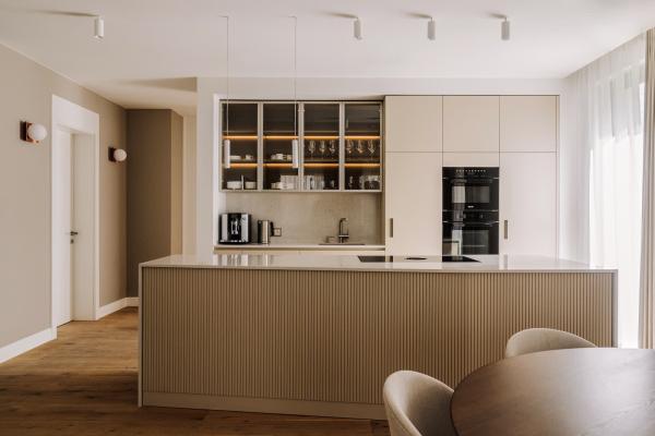 Buy cheap Smart Kitchen Cabinet Mdf Melamine Laminate Eb Board 18mm Waterproof Kitchen Cabinet from wholesalers