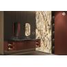 Buy cheap Sophisticated Blush Red Stainless Steel Bathroom Cupboard With Dual Sided Grid Wall Panels from wholesalers