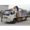 Buy cheap 5 Meters Flatbed Wrecker Tow Truck With 3.2 Ton XCMG Crane Vehicle Lifting from wholesalers