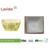 Buy cheap Abstract Flower Design Bamboo Fiber Bowls Square Shape High Strength Food Safe from wholesalers