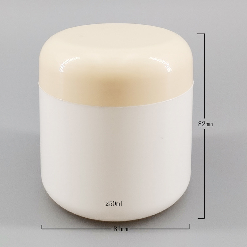PET Cylindrical 22 g 8.8 oz Empty Cosmetic Cream Jars