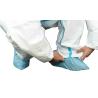 Buy cheap CAT.III Type 4/5/6 Disposable Coverall With Blue Tape Anti Static MP Chemical Clothing from wholesalers