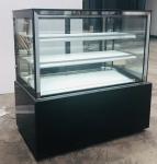 5ft Square Refrigerated Pastry Showcase , Glass Door Cake Display Fridge