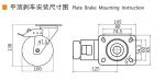 EDL‌ Medium Duty 4inch Caster TPE Plate by Rigid , Swivel and Brake Type 200kg