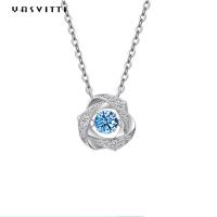 Buy cheap 2g Fiancée 18k Sterling Silver Pendant Necklace Cubic Zirconia Necklace 1.64ft product