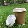 Buy cheap 100% Biodegradable Eco 90mm Brown Natural Sugarcane Pulp Cup Lids from wholesalers