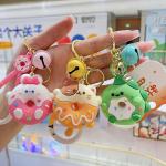 Cute Girls Silicone Key Chain with Cartoon Design Flexible and Durable