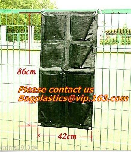 hanging plant bags felt wall planter garden felt grow bag,Pockets Vertical