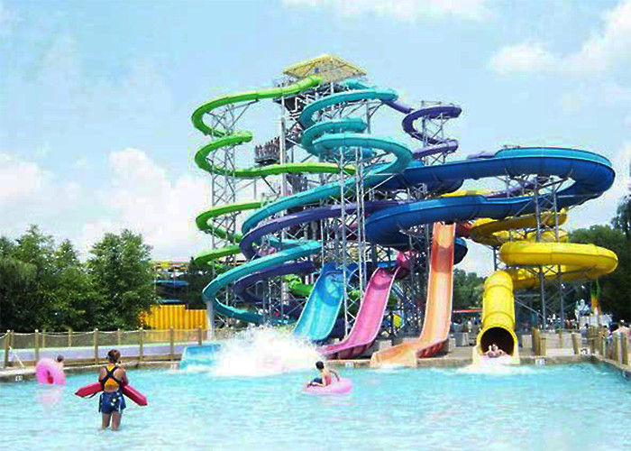 Kids / Adult Aqua Park Water Slide Interactive Customized Water Toys