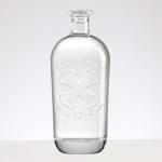 700ml 750ml 1000ml Frosted Printing Glass Bottle Extra Super Flint for Gin Vodka