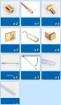 Shower Room Glass Door Round Pipe Hinge Easy Installation Adjustable